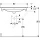 Умывальник мебельный Renova Plan Slim 80 1 отверстие под смеситель по центру белый Geberit 122280000