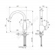 Смеситель для кухонной мойки ручка сбоку одноручный CERAFLEX Ideal Standard B1727AA .