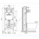 Инсталляция для подвесного унитаза с кнопкой смыва хром глянцевый Oli 80 Sanitarblock Salina OLI 300573pSA00