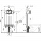 Инсталляция для подвесного унитаза без кнопки смыва Alcamodul Alca Plast AM100/1000E