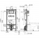 Инсталляция для подвесного унитаза с кнопкой смыва хром глянцевый M71 Alca Plast AM101/1120-3:1 RU M71-0001