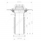 Воронка кровельная HL69 с вертикальным выпуском PP Дн 160 с листвоуловителем, обжимным фланцем HL HL69/5