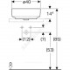 Умывальник мебельный VariForm 40 без отверстия под смеситель белый Geberit 500.768.01.2