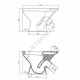 Унитаз без бачка косой выпуск без комплекта белый Универсал Лобненский стройфарфор .