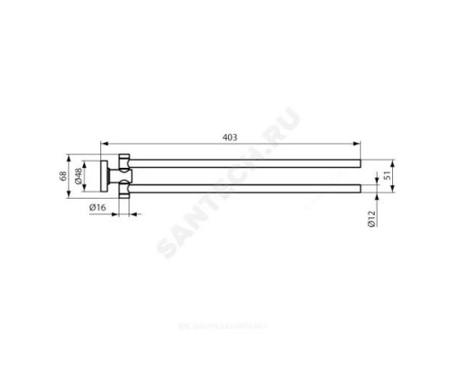 Полотенцедержатель двойной IOM Ideal Standard A9131AA