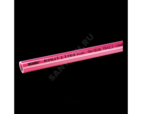 Труба PE-Xa/EVOH Дн 16х2,2 Ру10 Тмакс=95C L=6м RAUTITAN pink Rehau 11360421006