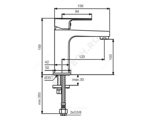 Смеситель для умывальника одноручный CERAFINE D Ideal Standard BC553AA .