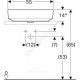Умывальник мебельный VariForm 55 без отверстия под смеситель белый Geberit 500.771.01.2