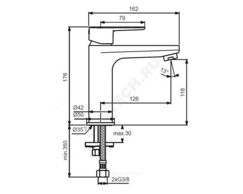 Смеситель для умывальника одноручный CERAFINE O Ideal Standard BC554AA