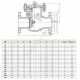 Клапан обратный сталь поворотный 19лс76нж Ду 125 Ру16 Тмакс=425 оС фл заслонка нерж МЗТА