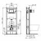 Комплект 3 в 1 унитаз подвесной + инсталляция без кнопки смыва + сиденье микролифт EUROVIT Rimless Ideal Standard K881201PT15