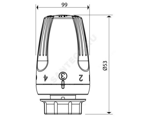 Элемент термостатический R468H жид/нап гайка М30х1,5 8-32oC Giacomini R468HX001