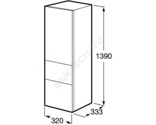 Шкаф-колонна Ronda L белый глянец/антрацит Roca ZRU9302966