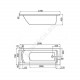 Ванна акриловая Монако 170х70см без ножек Santek 1.WH11.1.979