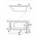 Ванна акриловая Монако 150х70см без ножек Santek 1.WH11.1.976