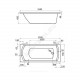 Ванна акриловая Монако 160х70см без ножек Santek 1.WH11.1.977