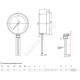 Термометр биметаллический радиальный Дк63 L=64мм G1/2