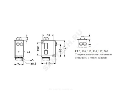 Реле давления RT107 - Danfoss 017-513666