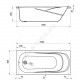 Ванна акриловая Касабланка XL 180х80см без ножек Santek 1.WH30.2.482