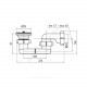 Сифон для поддона плоский 1 1/2