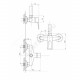 Смеситель для душа одноручный со стационарной трубкой ПСМ-514-КТ/017 Профсан