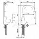 Смеситель для умывальника ручка сбоку одноручный UNO Vidima BA235AA