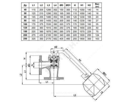 Клапан поплавковый угловой RF3240 Ду150 Ру16 фл Tecofi RF3240-0150