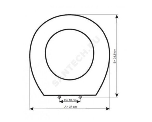 Сиденье для унитаза дюропласт стальные хромированные шарниры SMALL+ Ideal Standard T638401