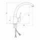 Смеситель для кухонной мойки ручка сбоку одноручный Город Д-серия Славен СЛ-ОД-Д22