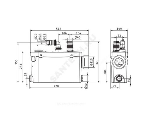 Установка канализационная HiSewlift 3-l35 Wilo 4191674