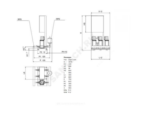 Установка повышения давления COR-3 MVIS 410/SKw-EB-R Wilo 2897564