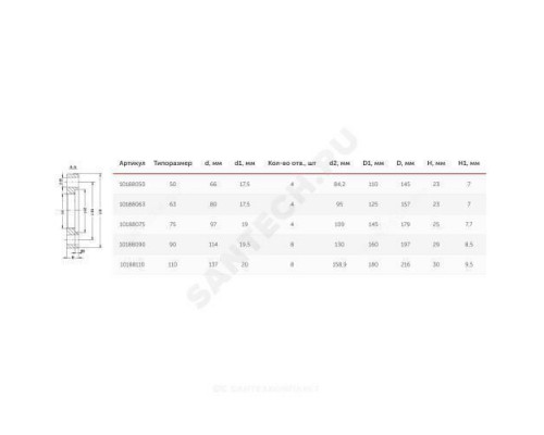 Фланец PP-R белый Ду 40 Ру25 для бурта PP-R Дн 50 VALFEX 10188050