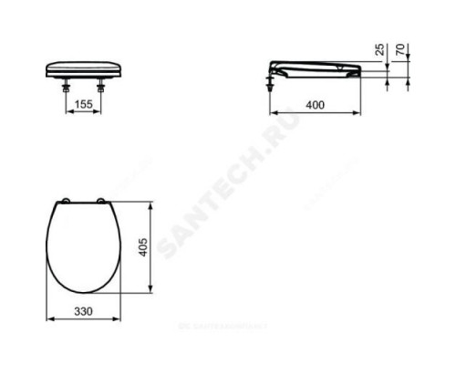 Сиденье для унитаза синее CONTOUR 21 Ideal Standard S405636