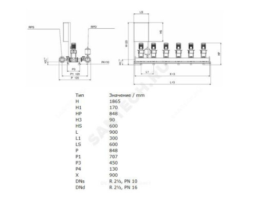 Установка повышения давления COR-3 HELIX V 1005/SKw-EB-R Wilo 2799630