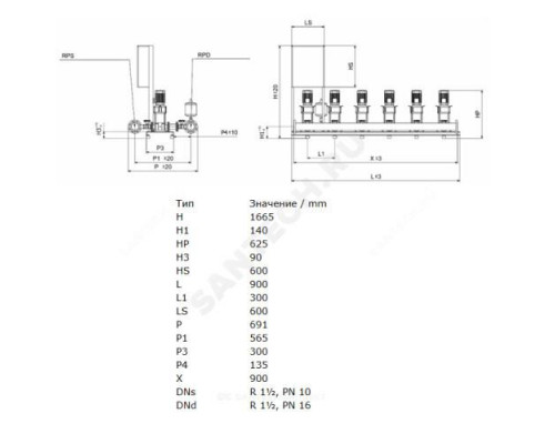 Установка повышения давления COR-3 HELIX V 202/SKw-EB-R Wilo 2450267