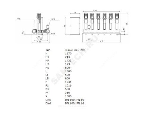 Установка повышения давления COR-3 HELIX V 2208/SKw-EB-R Wilo 2799531