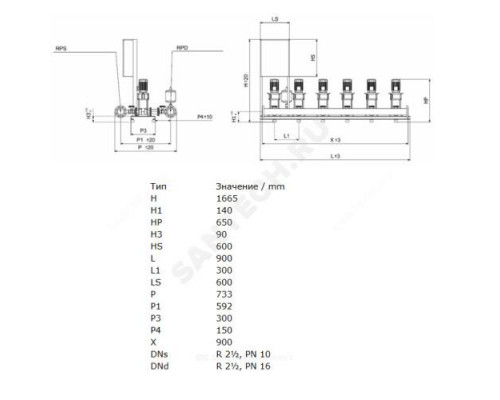 Установка повышения давления COR-3 HELIX V 602/SKw-EB-R Wilo 2799682