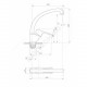 Смеситель для кухонной мойки ручка сбоку одноручный ПСМ-335-КТ/017 Профсан