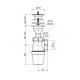 Сифон для умывальника бутылочный 1 1/2