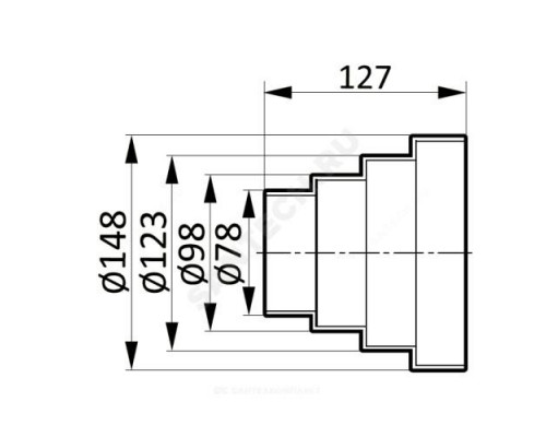 Соединитель универсальный D150/125/100/80 пластик Эра ПУ15.12.10.8