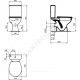 Унитаз-компакт нижний подвод горизонт/выпуск 2/реж дюропласт ULYSSE S Vidima W835201
