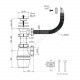 Сифон для кухонной мойки бутылочный с гибким переливом 1 1/2