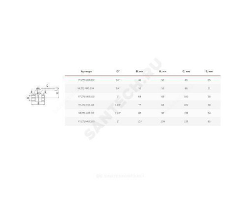 Кран шаровой латунь никель газ 11Б27фтМ Ду 50 Ру25 ВР полнопроходной рычаг VALFEX VF.271.NR3.200