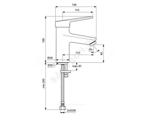 Смеситель для умывальника одноручный CERAPLUS 2.0 Ideal Standard BC092AA