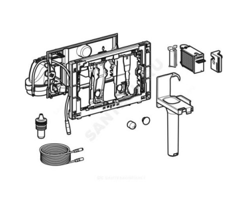 Модуль для бачка Sigma 12см с автоматическим пуском и приемником для цилиндриков DuoFresh Geberit 115.050.21.1