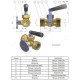 Кран для манометра 3-ходовой латунь 183 Ду 15 ВР G1/2