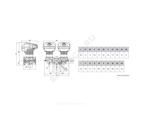 Насос циркуляционный с мокрым ротором EVOPLUS D 40/220.40 M PN16 1х220-240В/50 Гц DAB 60151001