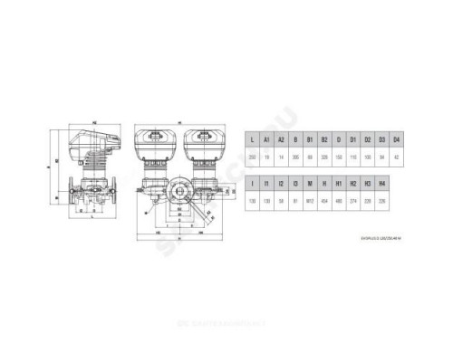 Насос циркуляционный с мокрым ротором EVOPLUS D 120/250.40 M PN16 1х220-240В/50 Гц DAB 60151005