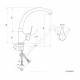 Смеситель для кухонной мойки ручка сбоку одноручный Дача В-серия Славен СЛ-ОД-В22