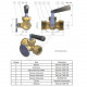 Кран для манометра 3-ходовой латунь 183 Ду 15 ВР G1/2